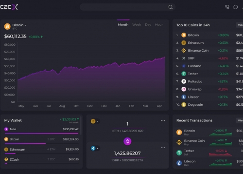 Cryptocurrency exchange service