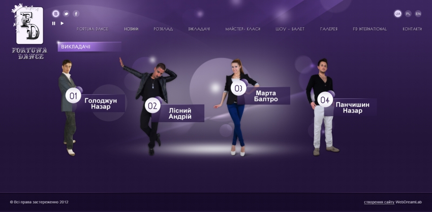 List of dance teachers of & quot; Fortuna-dance & quot; studio 