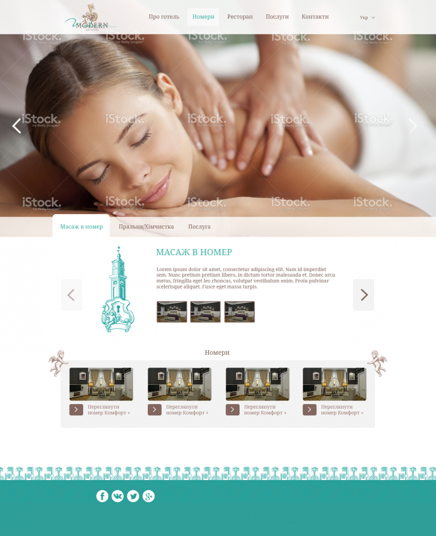 Creating adaptive site Modern Art Hotel