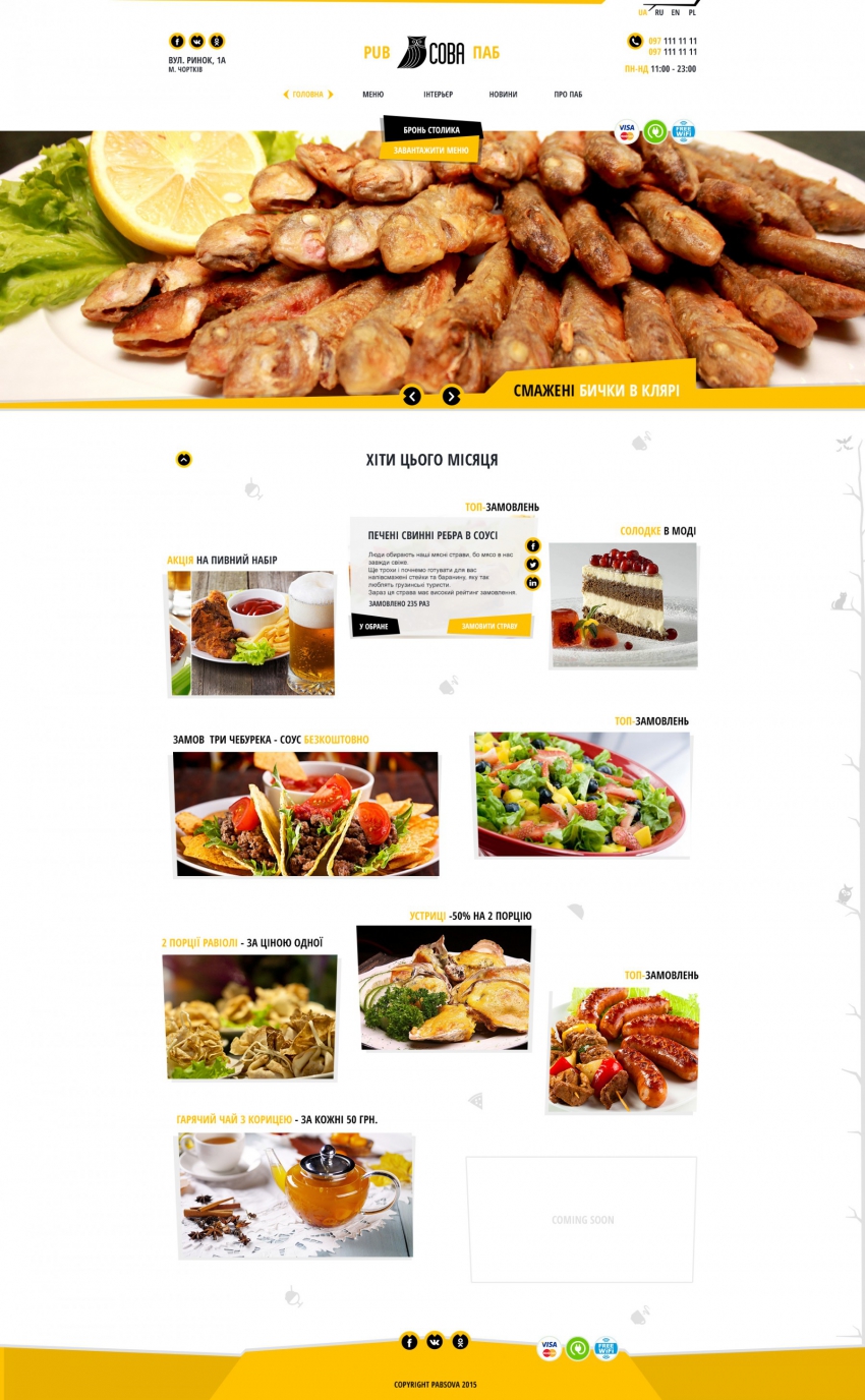 Developing Owl Pub website