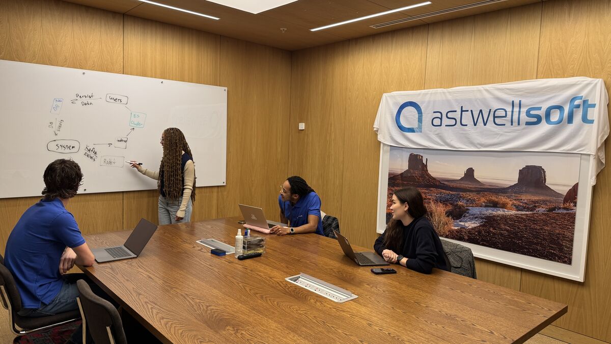 AstwellSoft team collaborating on product architecture