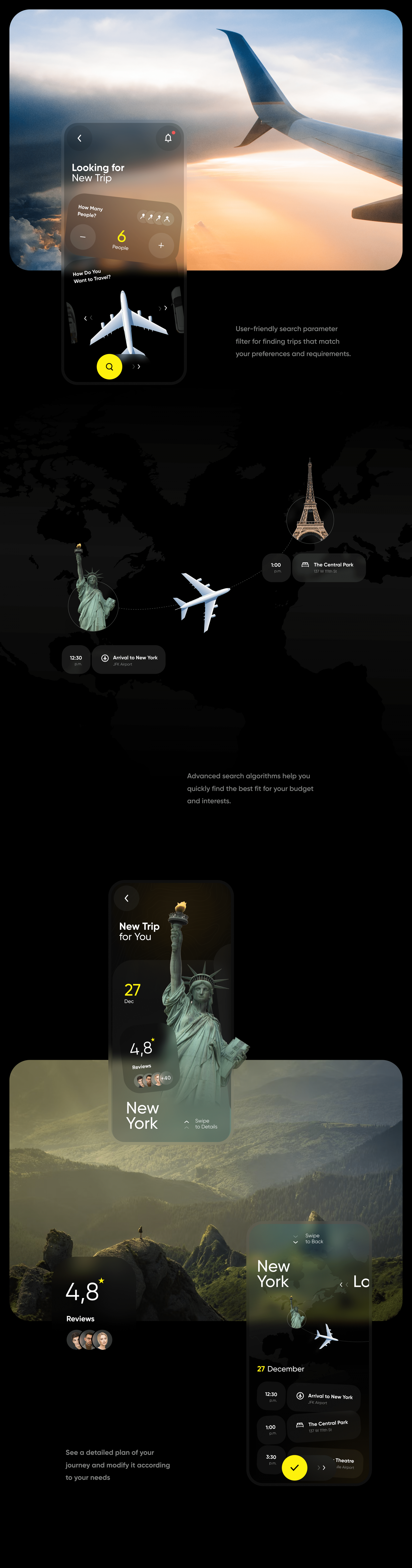 Travel app — itinerary